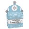 Big Dot of Happiness Winter Wonderland - Treat Box Party Favors - Snowflake Holiday Party and Winter Wedding Goodie Gable Boxes - Set of 12